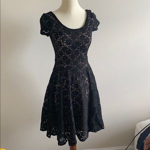 Never worn black and cream lace dress